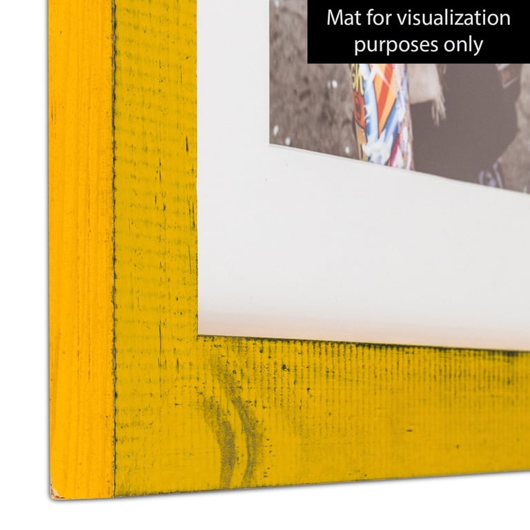 【堀】CAREERING FRAME T 701 YELLOW - ArtToFrames 4x34 inch Yellow Picture Frame, Yellow Wood Poster
