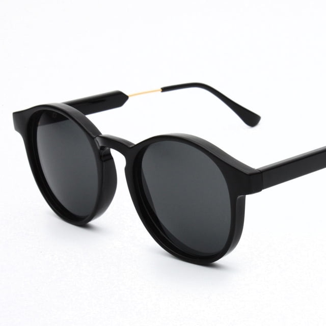 Gafas de sol retro, gafas de sol neutras de metal, gafas opacas