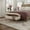 Sand, variant on Jofran Huggy Luxury Plush Faux Fur Upholstered Storage Bench