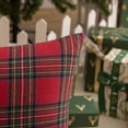 thumbnail image 4 of Pack of 2 Christmas Plaid Decorative Throw Pillow Covers Scottish Tartan Cushion Case for Farmhouse Home Holiday Decor Red and Green, 20 x 20 Inches, 4 of 6
