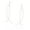 Colorname Misc: White, variant on 14k White Gold Linear Design Curved Wire Threader Earrings - 1.0 Grams