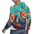thumbnail image 6 of Cauagu Sea Turtle in Coral for Men's Pullover Hooded Sweatshirt Athletic Casual Hoodie Aautumn Hoodie Sweatshirt for Men Pullover Casual Hooded Sweatshirt-3X-Large, 6 of 7