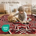 thumbnail image 4 of ODIKA 5'x7' Washable Area Rug Burst Men Radiating Lattice Border Webs Wevs Mens Graphic Web Playful Expressive for Dining Room, Under Table, Home Office, Non-Slip Chair-Friendly, 4 of 7