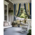 thumbnail image 4 of nqOlkjepod Outdoor Curtains for Patio Waterproof, Nautical Anchor Outdoor Privacy Panels Grommet, Navy Blue Yellow Striped Farmhouse Ombre Blackout Outside Curtains for Porch/Cabana 54"x84", 1 Panel, 4 of 8