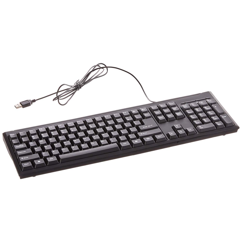 USB Wired Generic 104 Key SpillResistant Keyboard BTKB104NTBSP