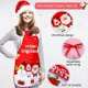 thumbnail image 3 of 4 Piezas Divertido Delantal de Navidad Delantales de Cocina Ajustables Delantales de Navidad Delantales de Papá Noel Elfo Muñeco de Nieve 4 Estilos para la Cena de Navidad Cocinar Jardinería Limpieza, 3 of 5