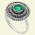 thumbnail image 6 of Green Onyx 925 Sterling Silver Ring s.6 Jewelry R-1388 AGR1017_C_6, 6 of 6