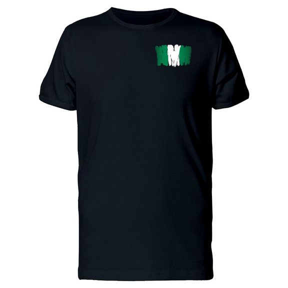 Nigerias Flag Painted With Brush Tee Men's -Image by Shutterstock
