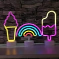 thumbnail image 5 of Popsicle LED Night Light with Base - Battery Operated or USB Neon Lights - Light Decoration for Christmas, Birthday Party, Living Room, Bedroom, Kids Table, 5 of 5