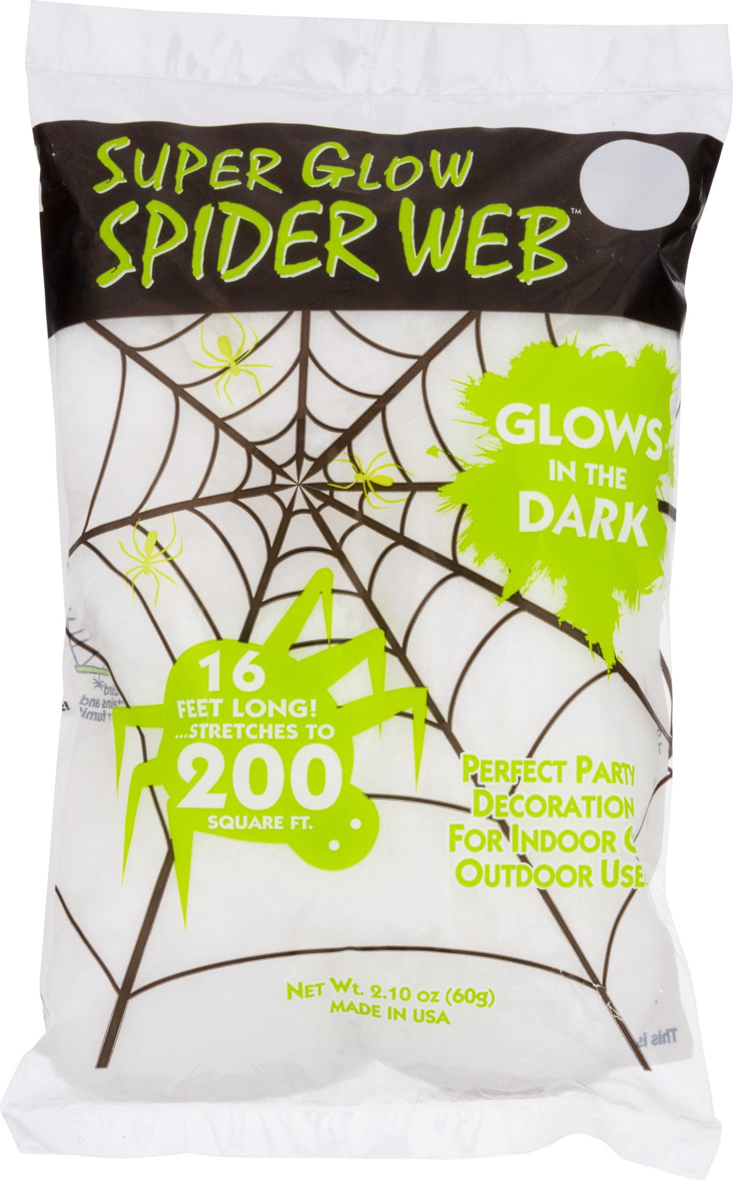 Gram Glow in the Dark Spider Web - Walmart.com