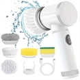 thumbnail image 4 of Cepillo de Limpieza Eléctrico Inalámbrico Recargable por USB con 5 Cabezales para Lavavajillas de Cocina., 4 of 5