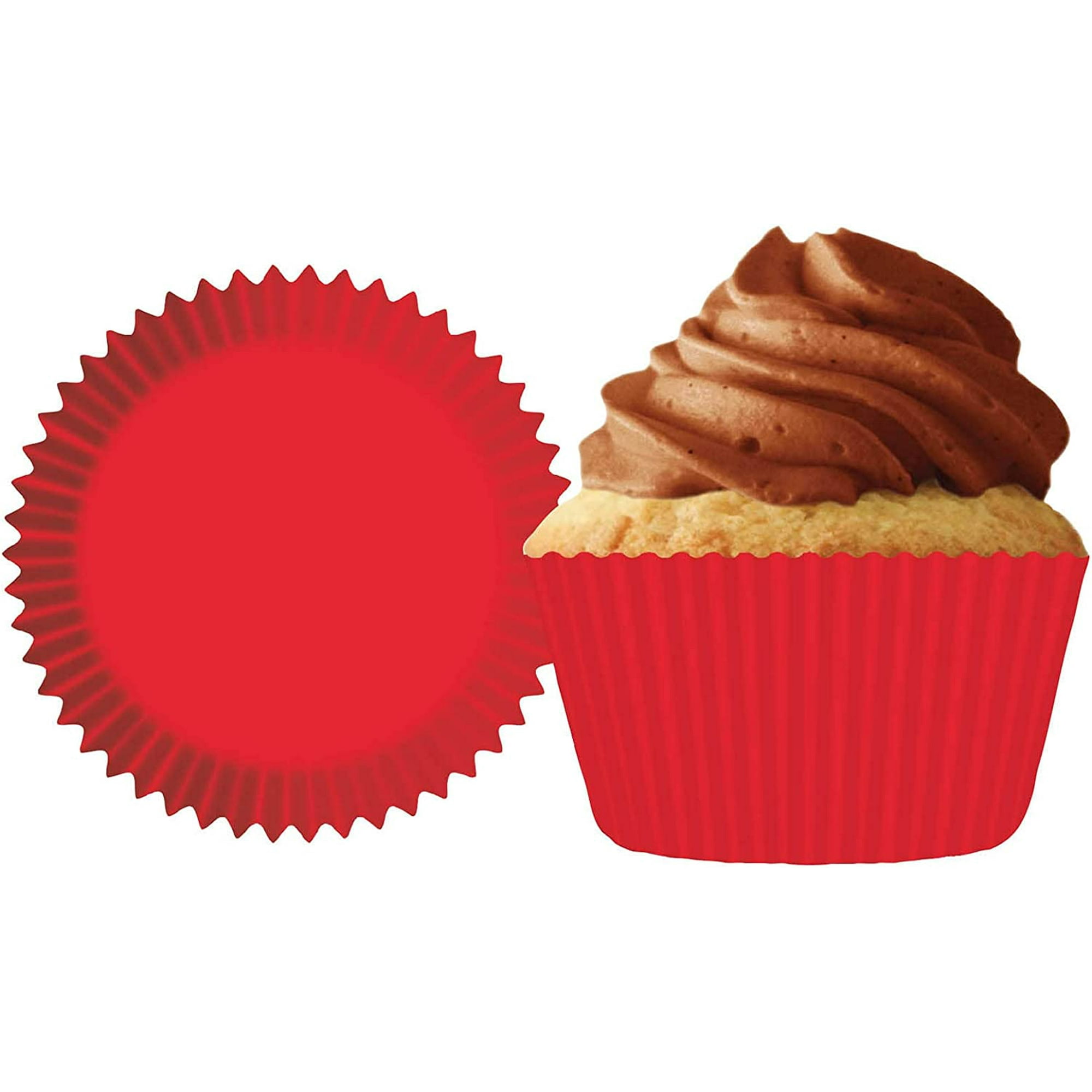 red and blue cupcake clipart