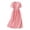 Pink, variant on Maternity's Dress Crew Neck Short A Line Midi Dress Loose Linen Sundress Baby Shower Pregnancy Dresses for Daily Maternity Outfits Summer Clothings