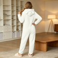 thumbnail image 5 of Womens Onesie Pajamas,Winter Warm Hooded Jumpsuit Loungewear Zip Up Sleepwear Plus Size, 5 of 6