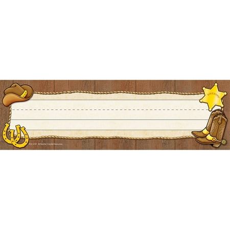 Teacher Created Resources 5139 Western Name Plates (flat)