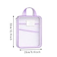 thumbnail image 3 of Nylon Document Bag with Zipper Light Transparent Mesh File Bag Pouch with Strap for Books A4 Documents Organizer, 3 of 5