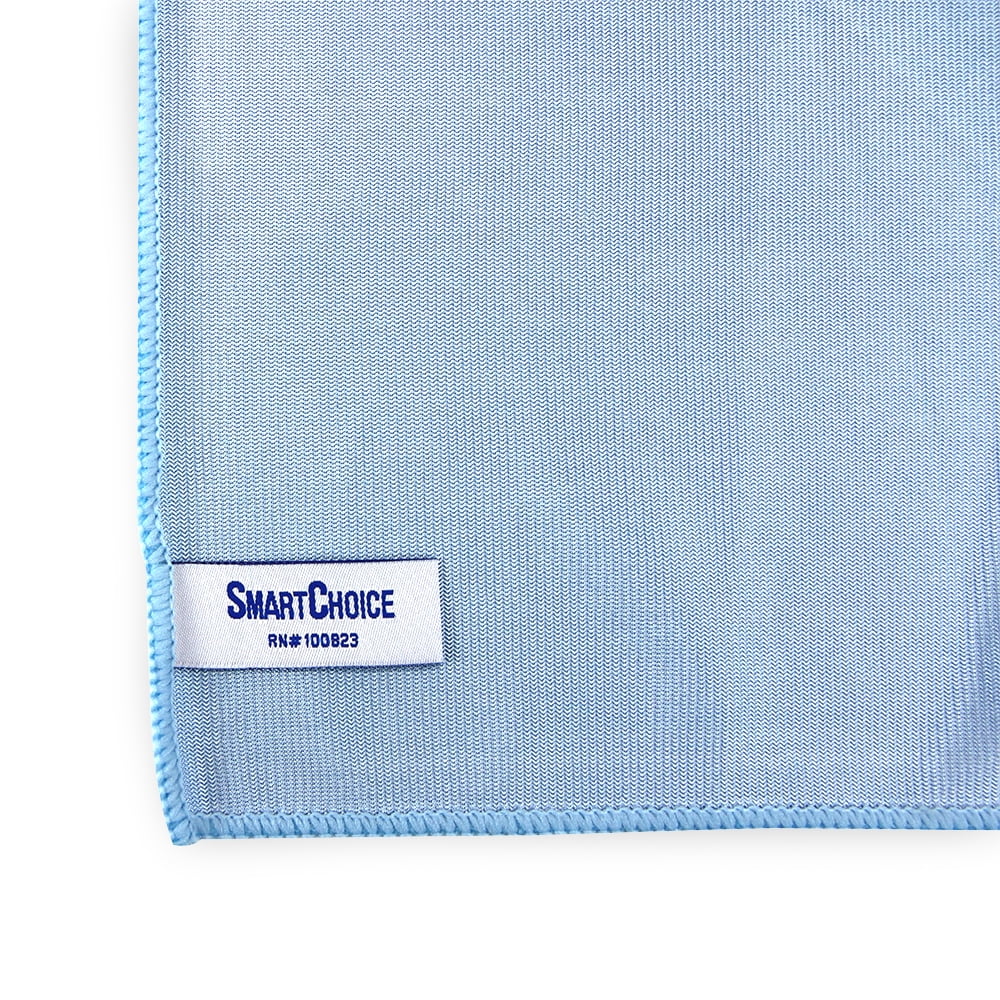 Arkwright Shiny Glass Cleaning Cloths (Bulk Case of 180), Microfiber, 16x16, Blue, Reusable, Streak Free