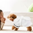 thumbnail image 4 of unbranded Comfortable White Dog Bathrobe Wearable Polyester Pet Clothes for Daily Use, 4 of 8