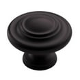thumbnail image 1 of A01586 2 FB Amerock Knob, Bi-Fold Inspirations Plain Flat Black, 1 of 1