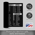 thumbnail image 2 of CounterArt Black & White Large Waterproof Desk Protector with Office Windows Function Cheat Sheet 32” x 16”, 2 of 6