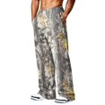 thumbnail image 6 of Men's Baggy Camo Sweatpants Wide Leg Hunting Loose Joggers Workout Athletic Sweat Pants wtih Pockets Earthy Yellow L, 6 of 7