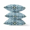 thumbnail image 3 of Sapphire White Cloverleaf Boho Suede Throw Pillow, 3 of 4