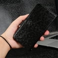 thumbnail image 4 of Decase Case for iPhone 14 6.1", Faux Leather Folio Stand Wallet Card Holders Shock-Absorbing Cover with Hand Strap for Apple iPhone 14, Black, 4 of 9