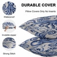 thumbnail image 4 of Waterproof Throw Pillow Covers Set of 2, 20x12 Inch Navy Blue Octopus Coastal Decorative Pillowcases Outdoor Pillow Slip Cushion Covers Set for Couch Tent Summer Beach Ocean Rustic, 4 of 7