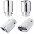 thumbnail image 3 of KUAZOU 4 Inch Exhaust Tip,4" Inlet 15" Long Chrome Polished Finish Stainless Steel Universal Exhaust Tail Tip for 4" Outside Diameter Tailpipe,Rolled Angle Cut,Bolt On,Chromed, 3 of 3