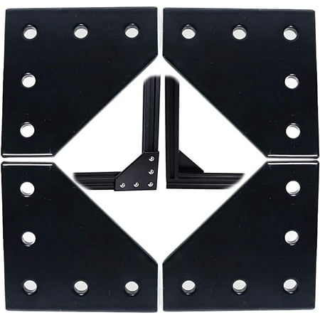 

4pcs 2020 Corner Bracket Plate Anodised L Shape 5 Hole 90 Degree Outside Joining Plate for 20 x 20mm Series Aluminum Extrusion Pr