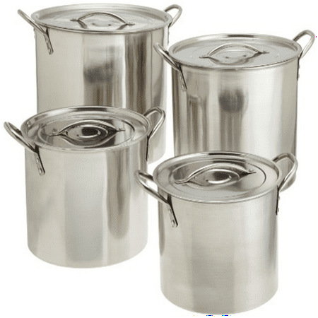 Steel Posts - Star Crafts 4 Piece Stainless Steel Stock Pot Set (contains 4 stockpots and 4 lids)