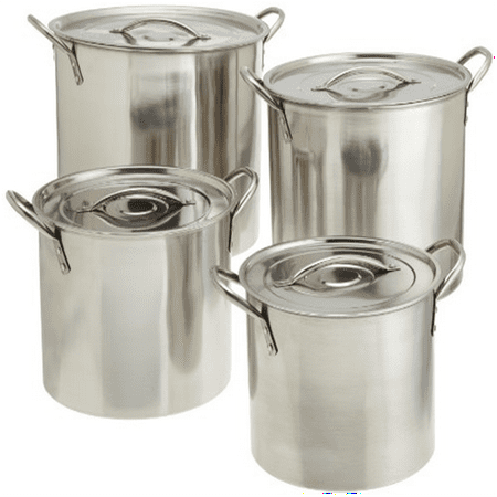 Star Crafts 4 Piece Stainless Steel Stock Pot Set (contains 4 stockpots and 4 (Best Stainless Steel Stock Pot)