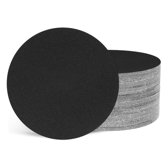 50 Pcs Sanding Discs 5 Inch 100 Grit Hook and Loop Random Orbital Sandpaper Suitable for Metal Wood Furniture DIY Grinding and Polishing, Black