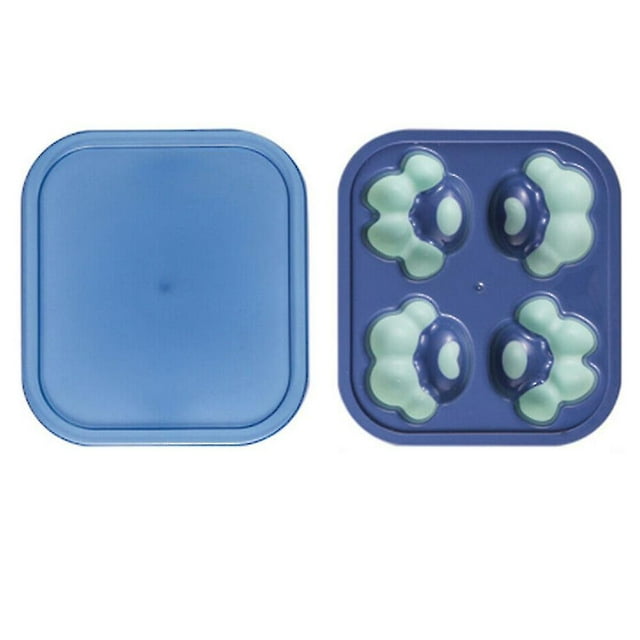 Molde grande con forma de huella de pata, de silicona de 4 cavidades para hacer chocolate, gelatina, pudín, muffins y golosinas para perros.