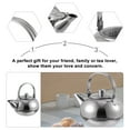 thumbnail image 5 of Stainless Steel Tea Kettle Stovetop Teapot Tea Maker Kettle Kitchen Kettle Pot with Infuser for Home Office Tea House Silver 16cm, 5 of 6