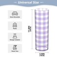 thumbnail image 3 of Plastic Vase 11.8"×3.9" Translucent Cylinder Vase Durable Flower Vase Storage Bottle for Modern Home Wedding Decor Purple and White Plaid, 3 of 6