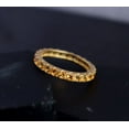 thumbnail image 2 of Yellow Citrine Eternity Wedding Engagement Band Ring Stacking Ring 925 Sterling Silver Yellow Gold Plated Gemstone Jewelry For Women Gift By KIRAN FINE JEWELS, 2 of 5