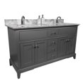 thumbnail image 2 of CRO Decor 61" Ceramic Stone Vanity Sink in White, 2 of 6