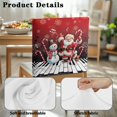 thumbnail image 7 of TSOVTHRID Santa Claus Snowman Piano Print Chair Back Slipcovers Washable Chair Back Cover for Dining Room Stretchable Kitchen Chairs Cover for Holiday Festival Christmas Decor, Set of 1, 7 of 7