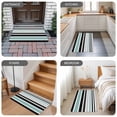 thumbnail image 6 of Turquoise Black Stripe Door Mat&nbsp;Indoor Outdoor Entrance, Non Slip Rug for Kitchen Bathroom Entryway Rug, Modern Abstract Coarse Striped Washable Doormat Floor Mat for Office 20x31.5 Inch, 6 of 8