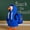 Blue, variant on RUINIXCW 7 Inch Back to School Goose Outfits Desk Duck Outfit Mini Porch Goose Outfit for Desktop Goose Figurine Desk Goose Clothes Funny Hooded Sweatshirt with Backpack Set (No Goose)