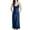 Navy, variant on Women's Sexy Nightgown Side Splits Chemise Lingerie Satin Lace V Neck Full Slip Sleep Dress Lounge Slits Cami Sleeveless Silk Maxi Nightwear Spaghetti Strap Red Medium