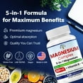 thumbnail image 4 of 5-in-1 Magnesium Complex Capsules - 420mg of Magnesium Glycinate, Malate, Citrate, Taurinate & Oxide for Muscles, Sleep, Calm, & Energy, 120 Capsules, 4 of 7