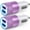 Purple 2PACK Car Charger, variant on Car Charger,2PACK HopePow Type C Car Charger Adapter Fast Charging QC3.0 Quick Charge 2.4A Dual USB Car Charger Car Cigarette Lighter Adapter Socket Fast Car Charger,Rose