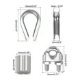 thumbnail image 2 of Uxcell 12 Pcs M3 Cable Clip Clamp 12 Pcs 3/16" Stainless Steel Thimble 12 Pcs 3/16" Aluminum Crimping Loop Sleeve, 2 of 6