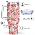 thumbnail image 3 of 40oz Tumbler with Handle and Straw Lid | Vacuum Insulated Leak Proof Tumbler | Stainless Steel Travel Mug Water Bottle Cup Keeps Cold & Hot, 3 of 7