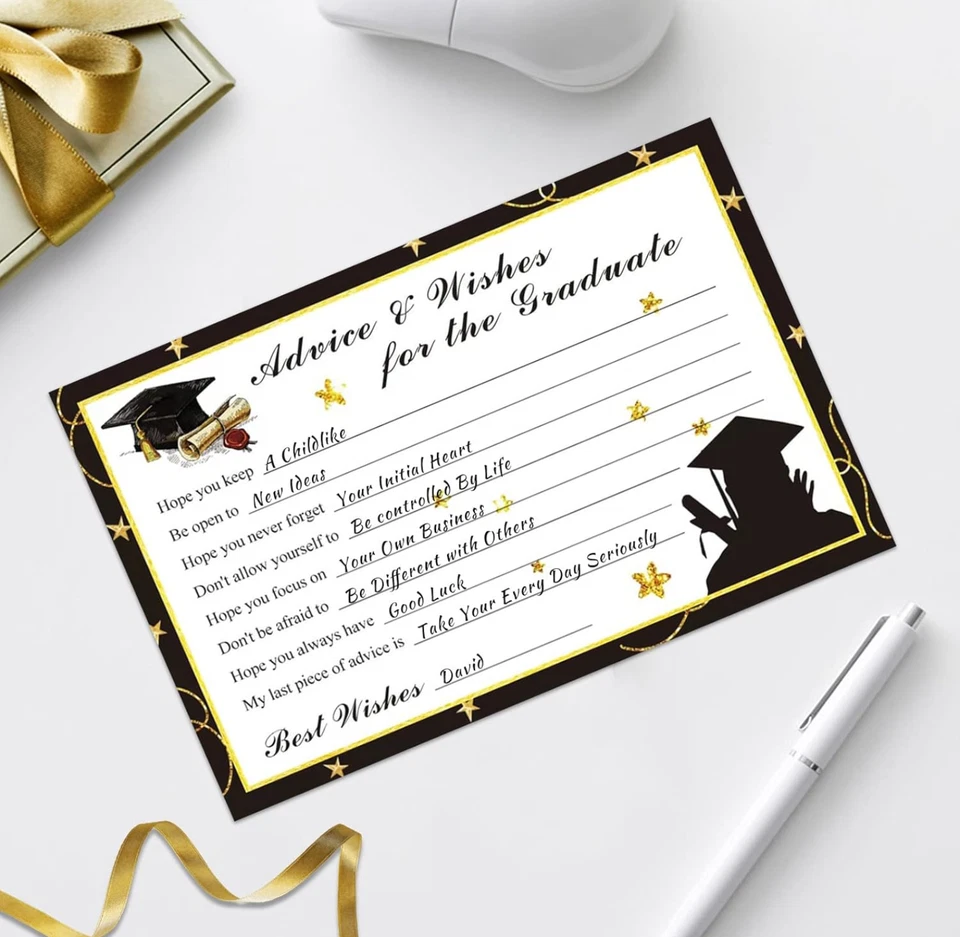 CRESTIN- Graduate Advice Cards - 50-Pack Graduation Table Game, Party Supplies 2026