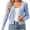 *Light Blue, variant on ClodeEU Women's Lightweight Long Sleeve Knit Cardigan,Button Down Casual Cropped Sweater White,Womens Plus M