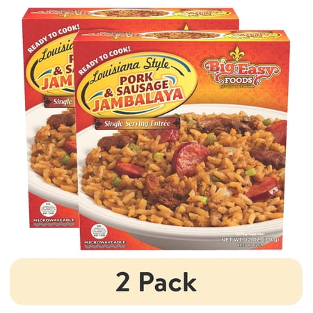 (2 pack) Big Easy Foods Louisiana Style Pork & Sausage Jambalaya, 12 oz