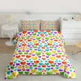thumbnail image 2 of Homewish Colorful Love Heart Print 3 Pieces Queen Comforter Set for Teens Girls Boys,Gradient Ombre Watercolor Ultra Soft Bedding Sets,Valentine's Day Bedding Comforter Set, 2 of 8